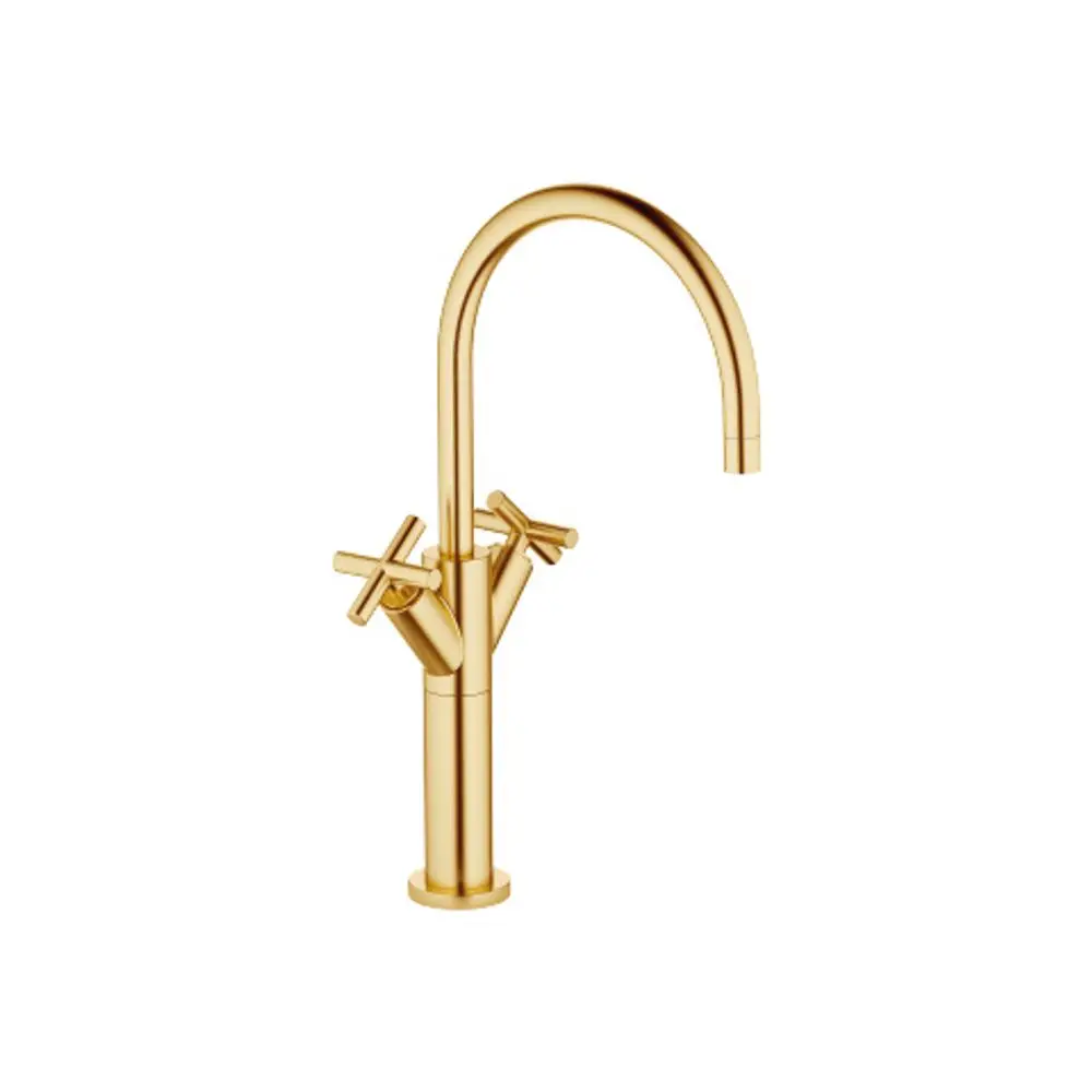 Dornbracht-TARA.-Waschtisch-Einlochbatterie-ohne Ablaufgarnitur-Ausladung 200mm-Messing gebürstet (23kt), 22533892-28 Galeriebild 1